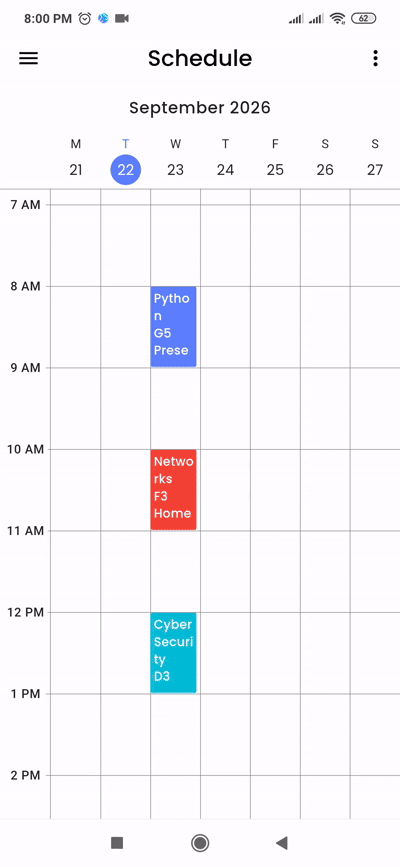 Schedule Feature Preview